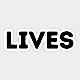 Lives Life Black Logo  - Classic Vintage Summer Sticker